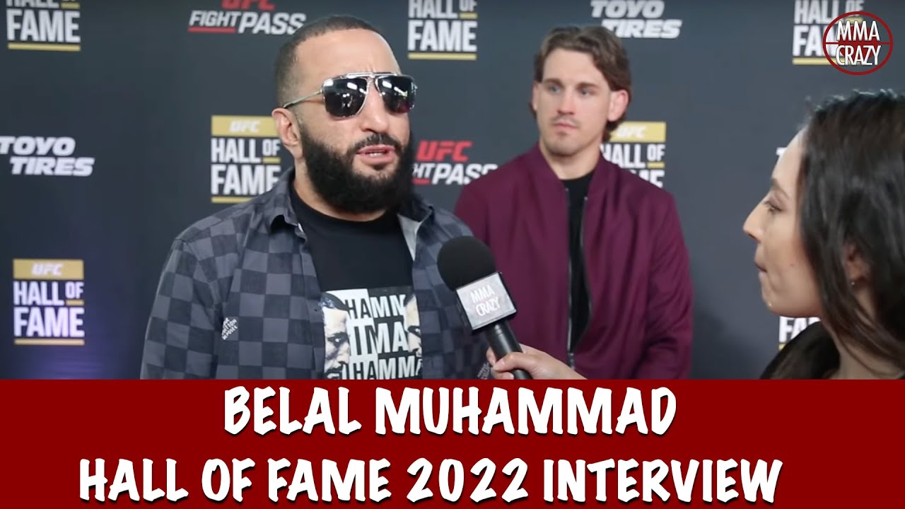 Full Belal Muhammad HOF Interview, campaining for Khamzat Chimaev fight with T-shirt