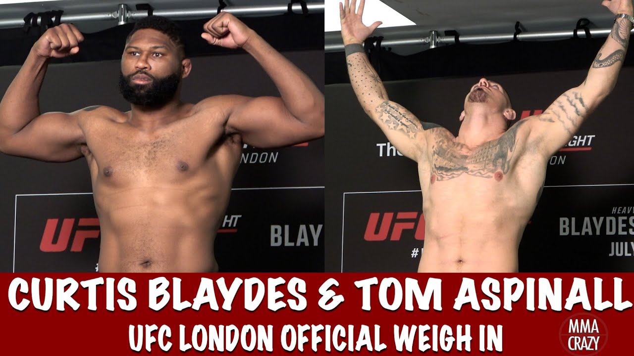 Curtis Blaydes & Tom Aspinall weigh in for UFC Fight Night London