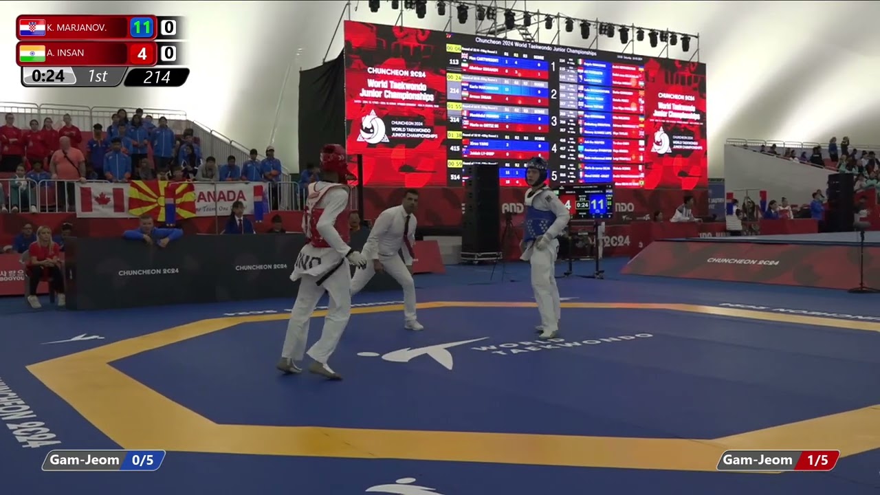 214 Round of 32 Men 73kg CRO K MARJANOV IND A INSAN