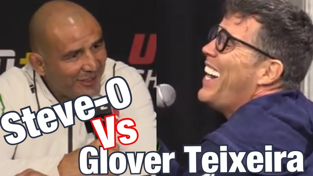 Jackass star Steve-O grills UFC fighter Glover Teixeira on title shot background