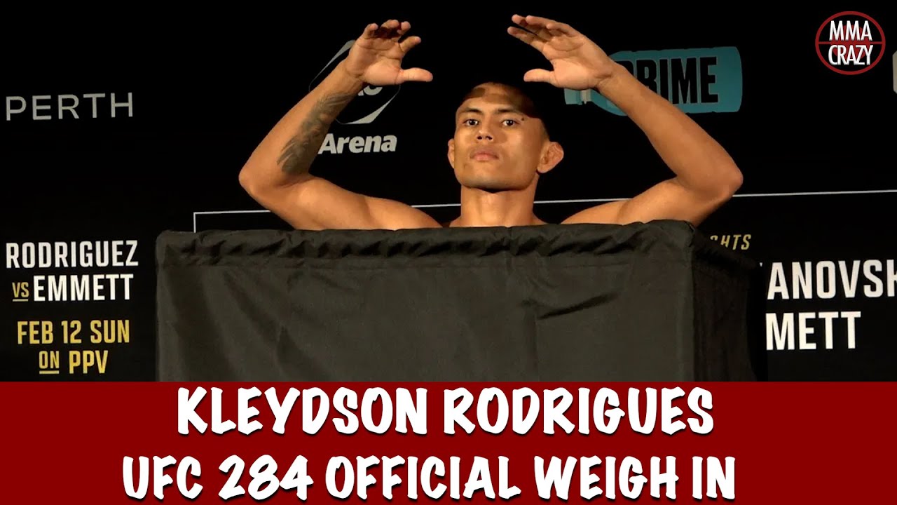 UFC 284 Official weigh ins Kleydson Rodrigues misses weight