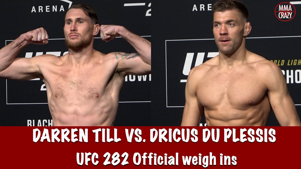 UFC 282 Official Weigh ins: Darren Till & Dricus Du Plessis