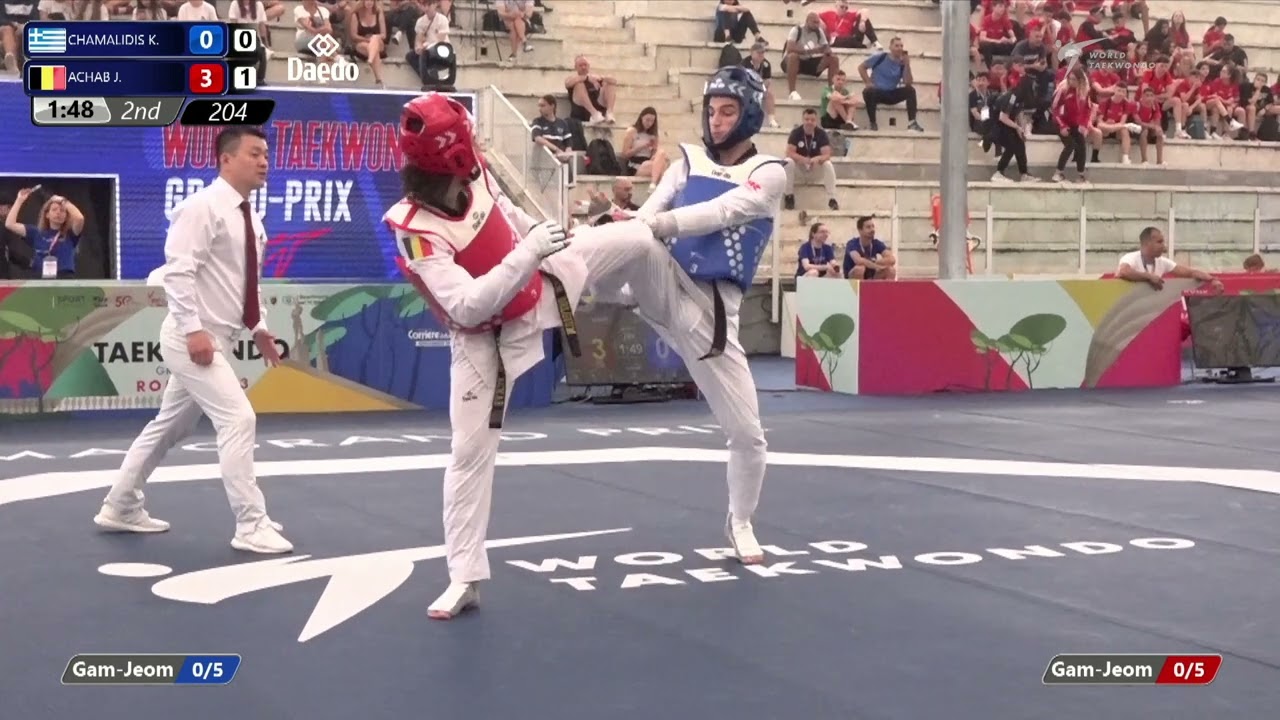 204 Round of 32 MEN M 68KG GRE CHAMALIDIS K BEL ACHAB J