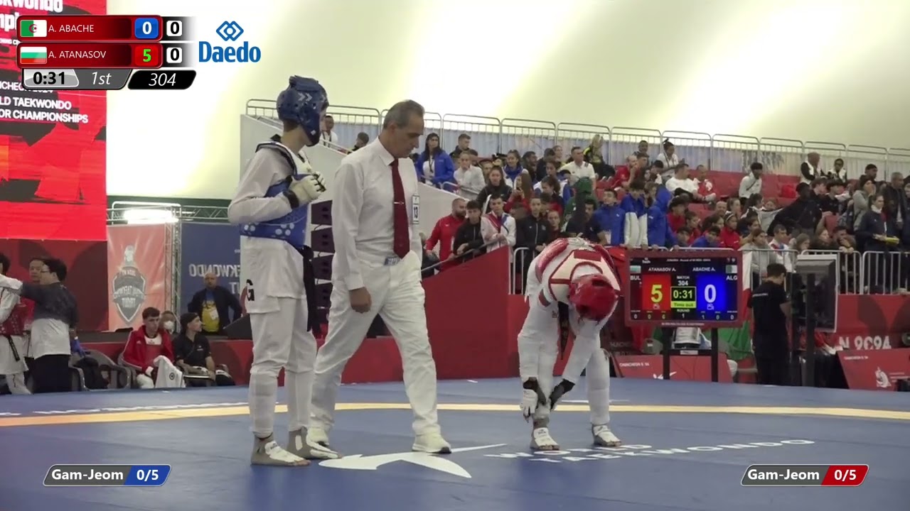 304 Round of 64 Men 55kg ALG A ABACHE BUL A ATANASOV