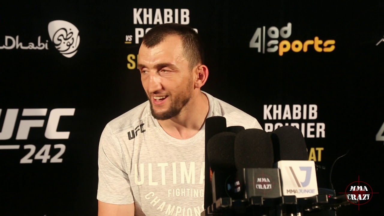 Muslim Salikhov talks KO win over Nordine Taleb at UFC 242 background