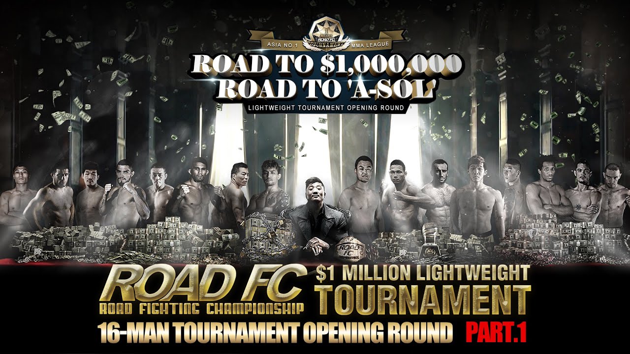 ROAD FC 100만불 토너먼트 ROAD TO A-SOL 16강(1부) 100만 달러를 향한 세계 최강자들의 도전! "ROAD FC 040" backdrop
