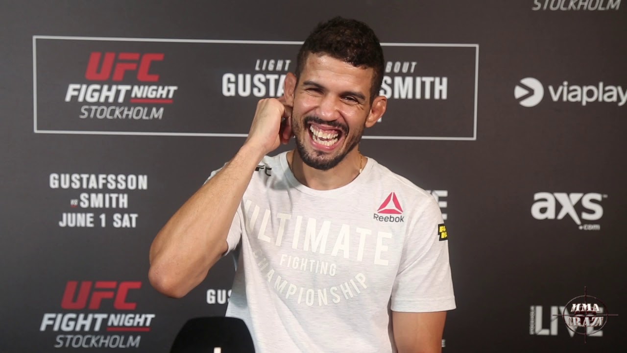 Leonardo Santos talks KO over Stevie Ray at UFC Fight Night Stockholm background