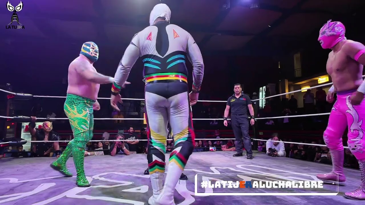 El Protector 2025 IWRG: H. Pirata Morgan y P. Centauro Vs H. Fishman y Legado Vs H. canis Lupus background