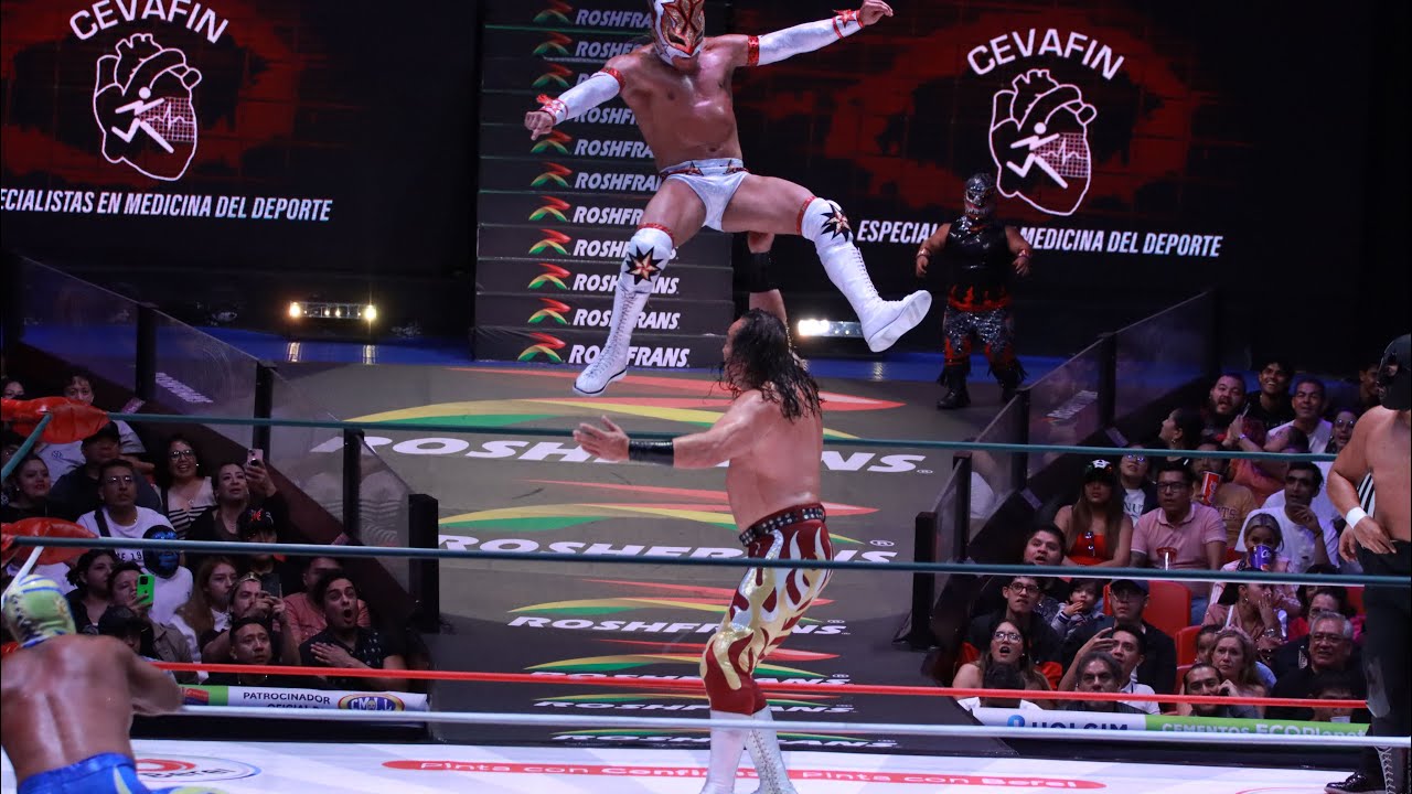 CMLL: LA FUERZA TAPATÍA 🤠 🆚 LOS INFERNALES 🔥STAR BLACK-FUGAZ Y EXPLOSIVO🆚 AVERNO-MEPHISTO Y EUFORIA background