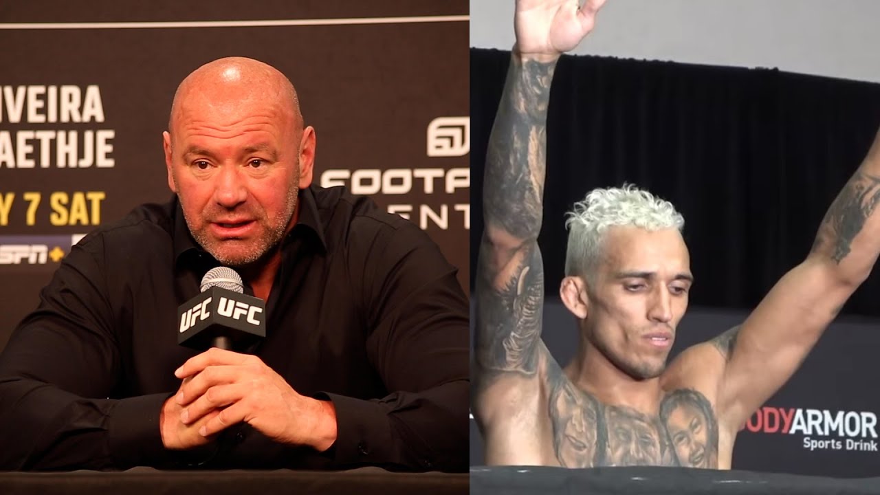 Dana White addresses Charles Oliveira weigh-in scale issues, 'we gotta have security' background