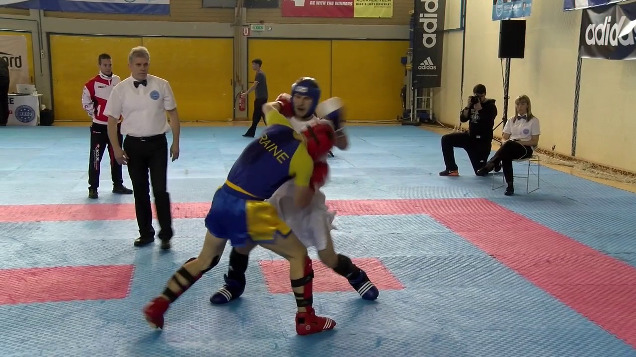Volodymyr Demchuk v Georgian Cimpeanu WAKO European Championships 2016 background