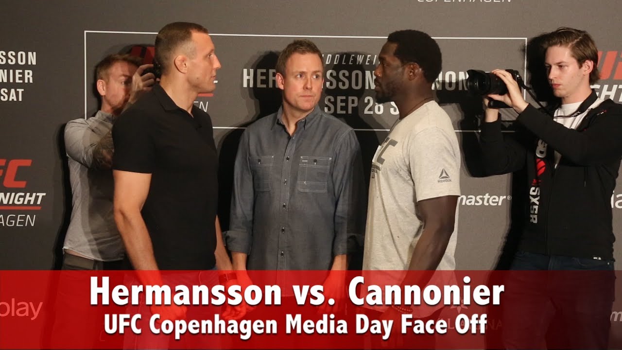 UFC Copenhagen: Jack Hermansson vs. Jared Cannonier Media Day Face Off backdrop