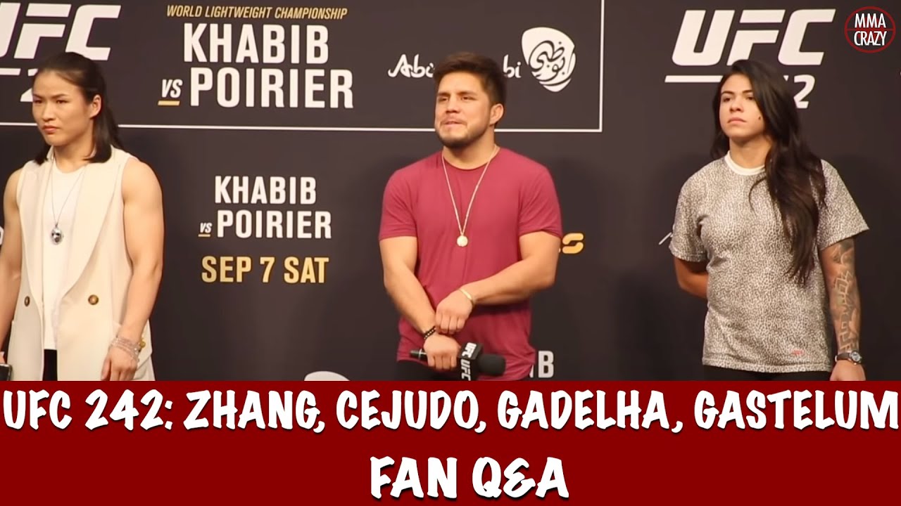 UFC 242 Q & A with Kelvin Gastelum, Henry Cejudo, Weili Zhang & Claudia Galdelha