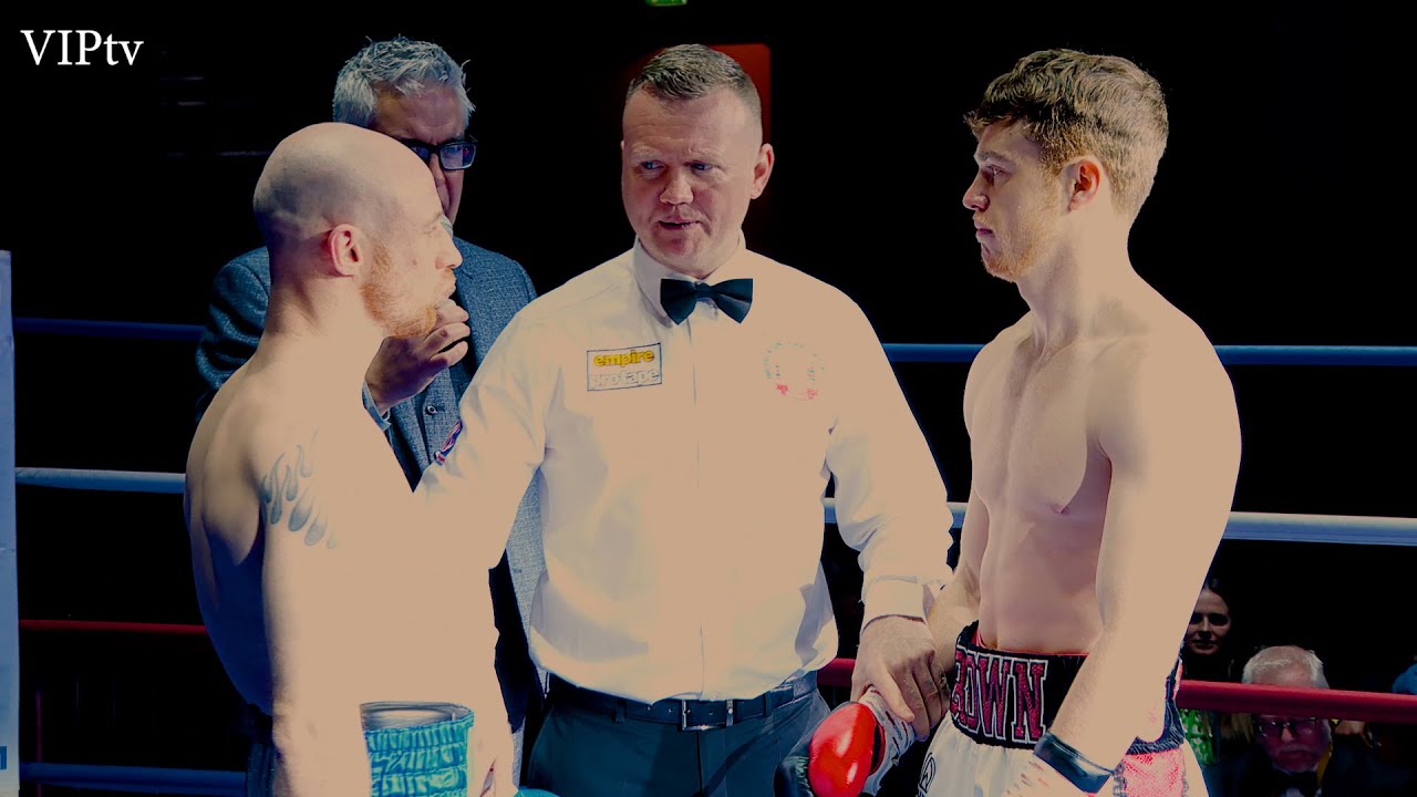 Ethan Brown v Jamie Quinn at Liverrpool's Olympia on Mar 5th 2022 background