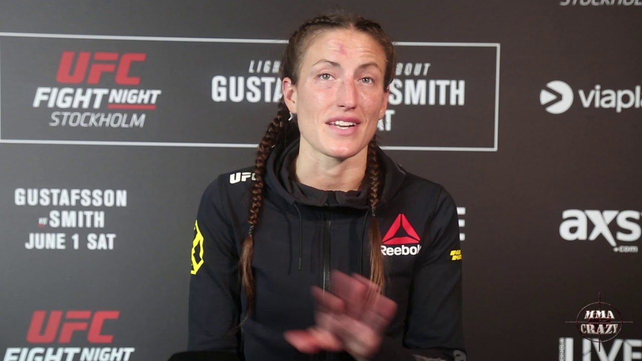 Bea Malecki talks submission win over Duda Santana at UFC Fight Night Stockholm background