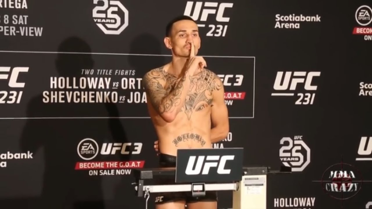 UFC 231: Max Holloway weighs in for fight against Brian Ortega background