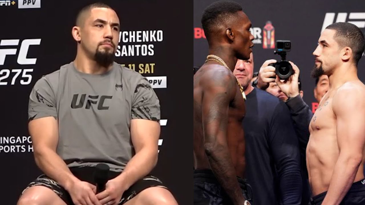 Robert Whittaker on a Israel Adesanya trilogy "I'm itching for that fight" background