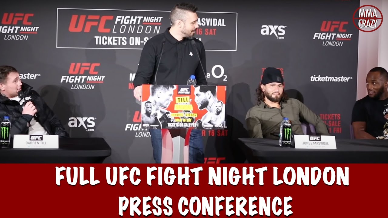Full UFC Fight Night: London Till vs. Masvidal Press Conference background