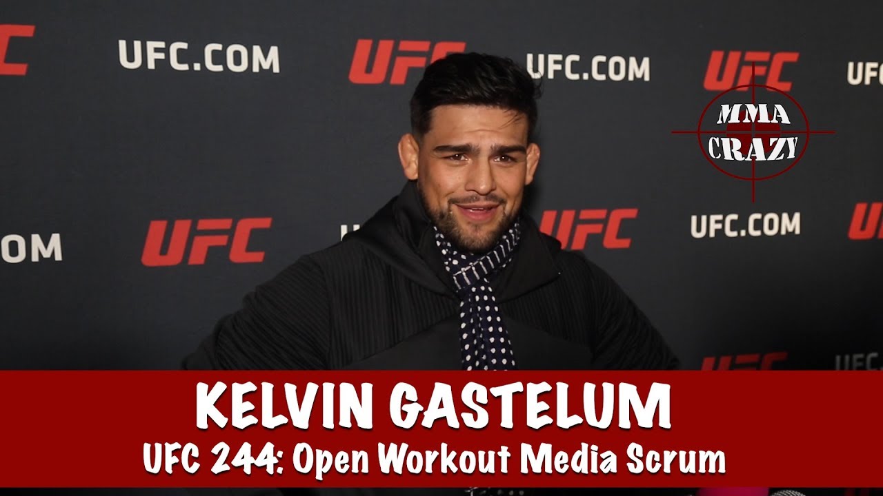 UFC 244: Kelvin Gastelum open workout media scrum background