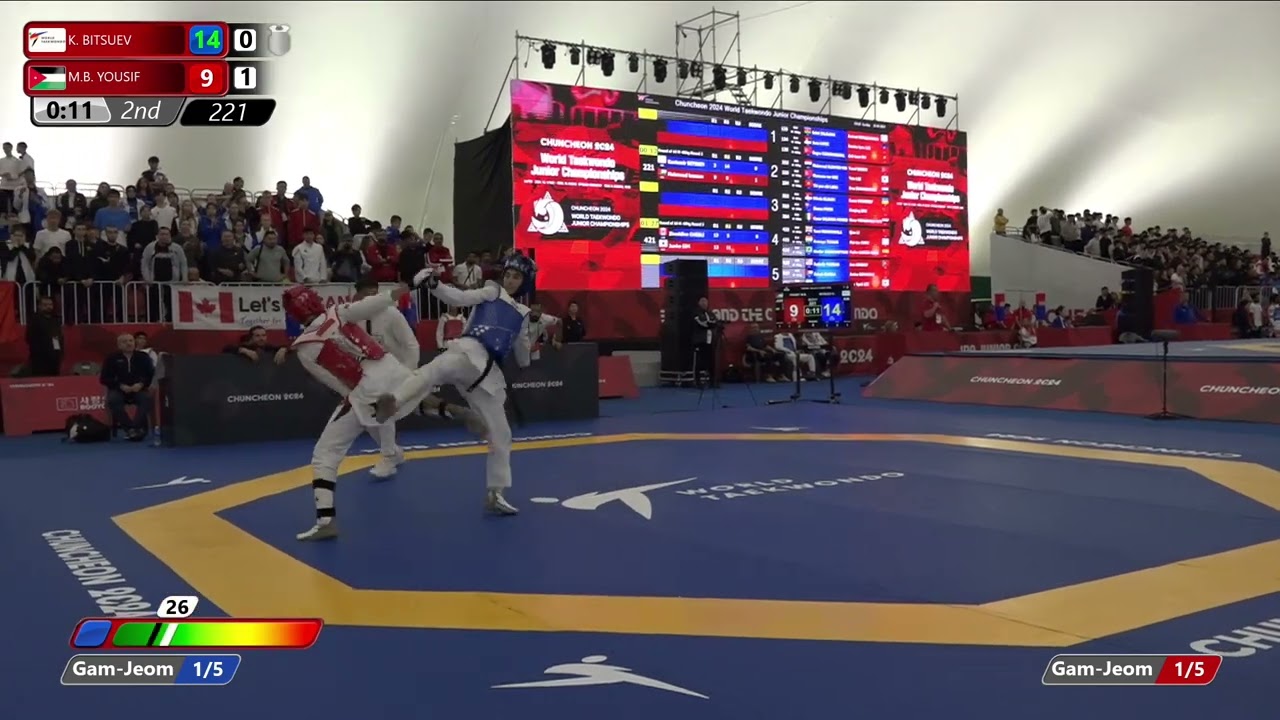 221 Round of 16 Men 59kg AIN K BITSUEV JOR M B YOUSIF background