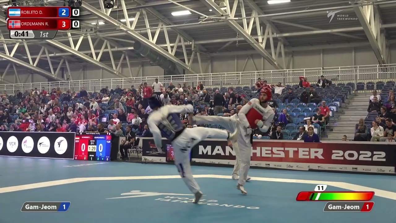 311 R-32 M-80kg 🔵 ROBLETO David NCA vs 🔴 ORDEMANN Richard andre NOR I Manchester 2022 WT GP