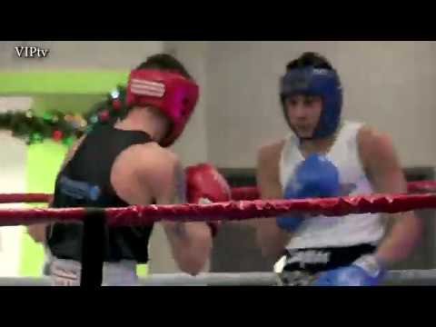 Ryan Gibbs vs Callum Simpson Irlam's Boxing Academy show Nov 2013 background
