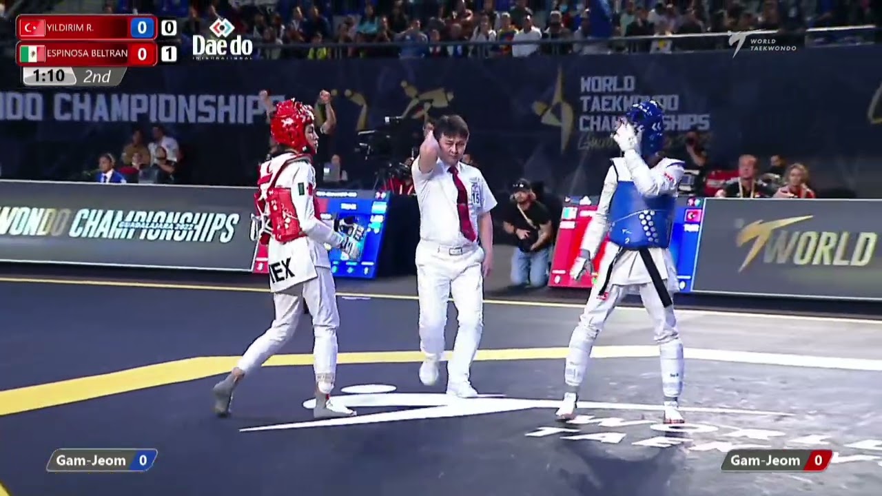 411 Round of 32 WOMEN W 46KG TUR YILDIRIM R MEX ESPINOSA BELTRAN background