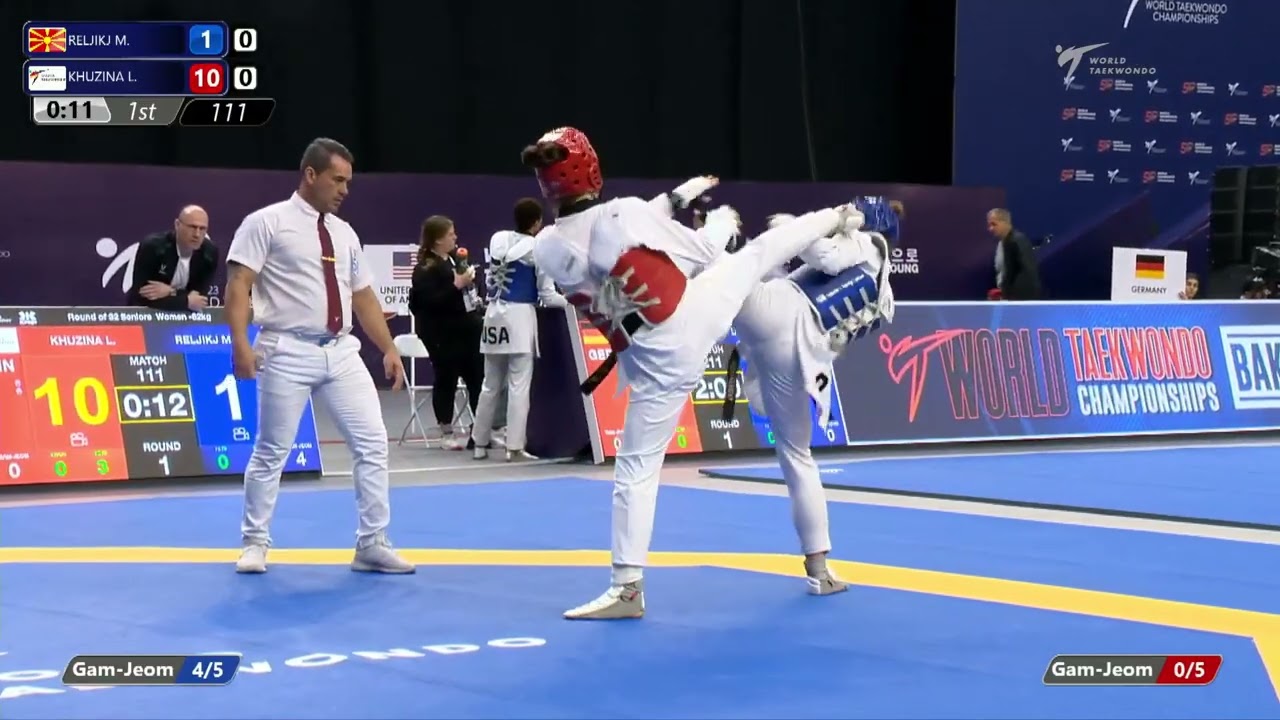 111 R32 WOMEN -62KG Miljana RELJIKJ MKD Liliia KHUZINA AIN background