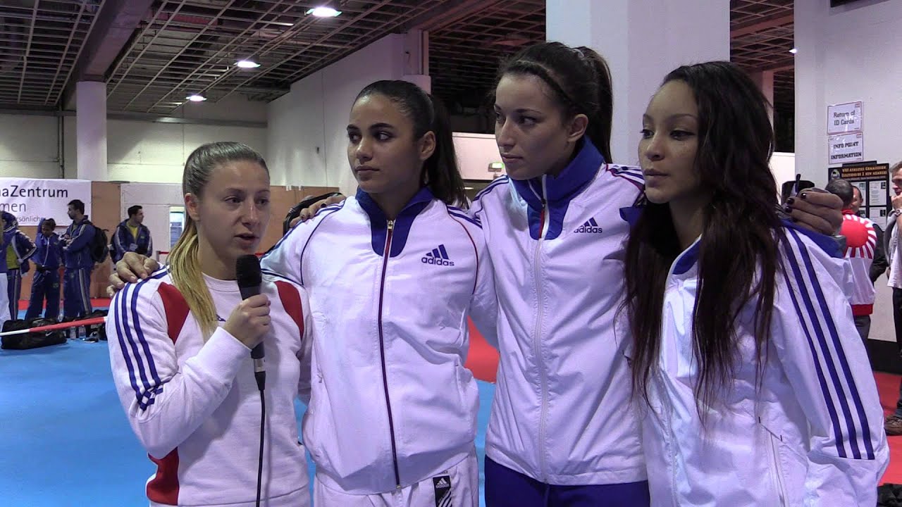 Interview to FRANCE Female Team Kumite. 2014 World Karate Championships | WORLD KARATE FEDERATION background