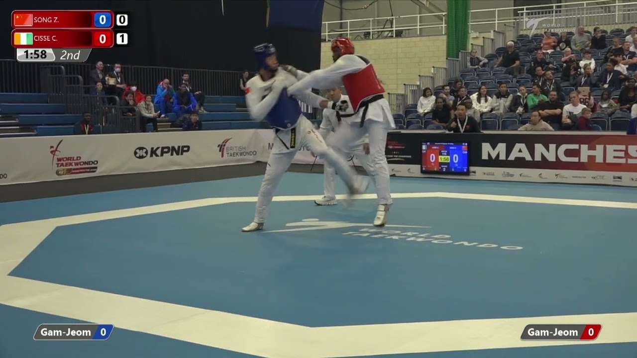 115 R-16 M+80kg 🔵 SONG Zhaoxiang CHN vs 🔴 CISSE Cheick sallah CIV I Manchester 2022 WT GP