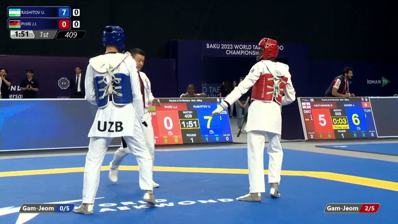 409 R64 Men 68kg UZB RASHITOV U MAW PHIRI J J