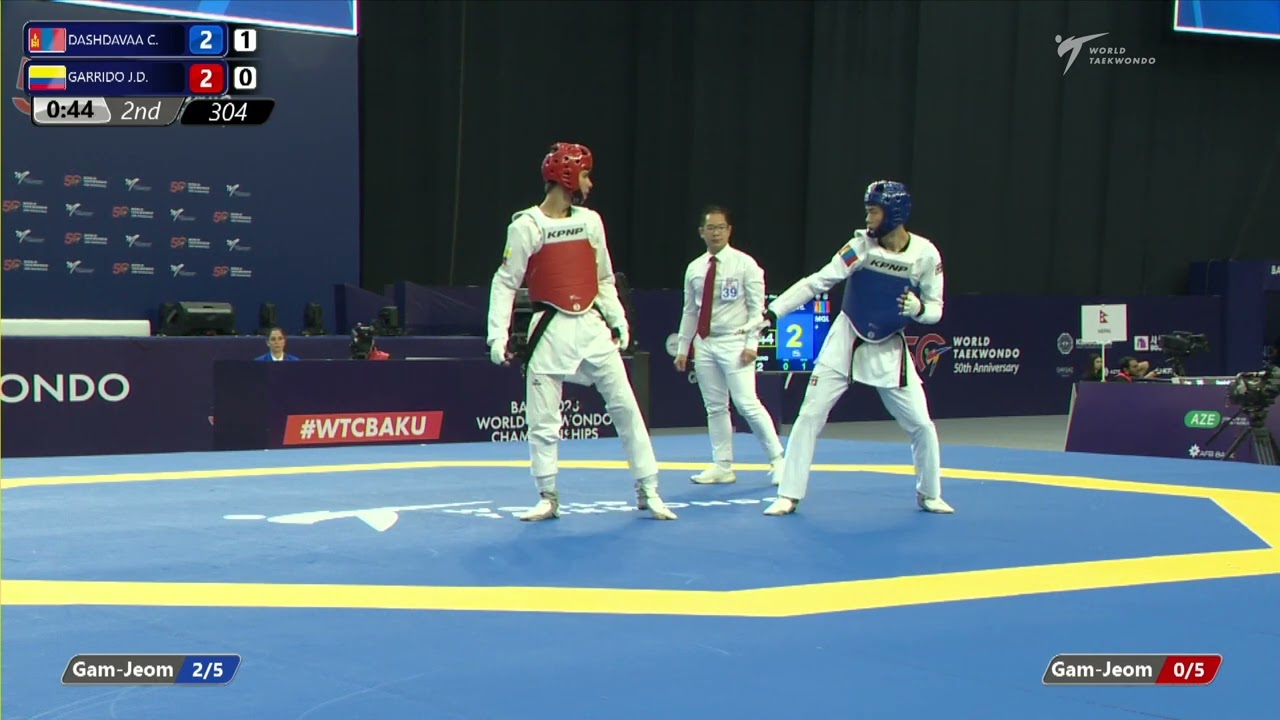 304 R64 Men 63kg MGL DASHDAVAA C COL GARRIDO J D background