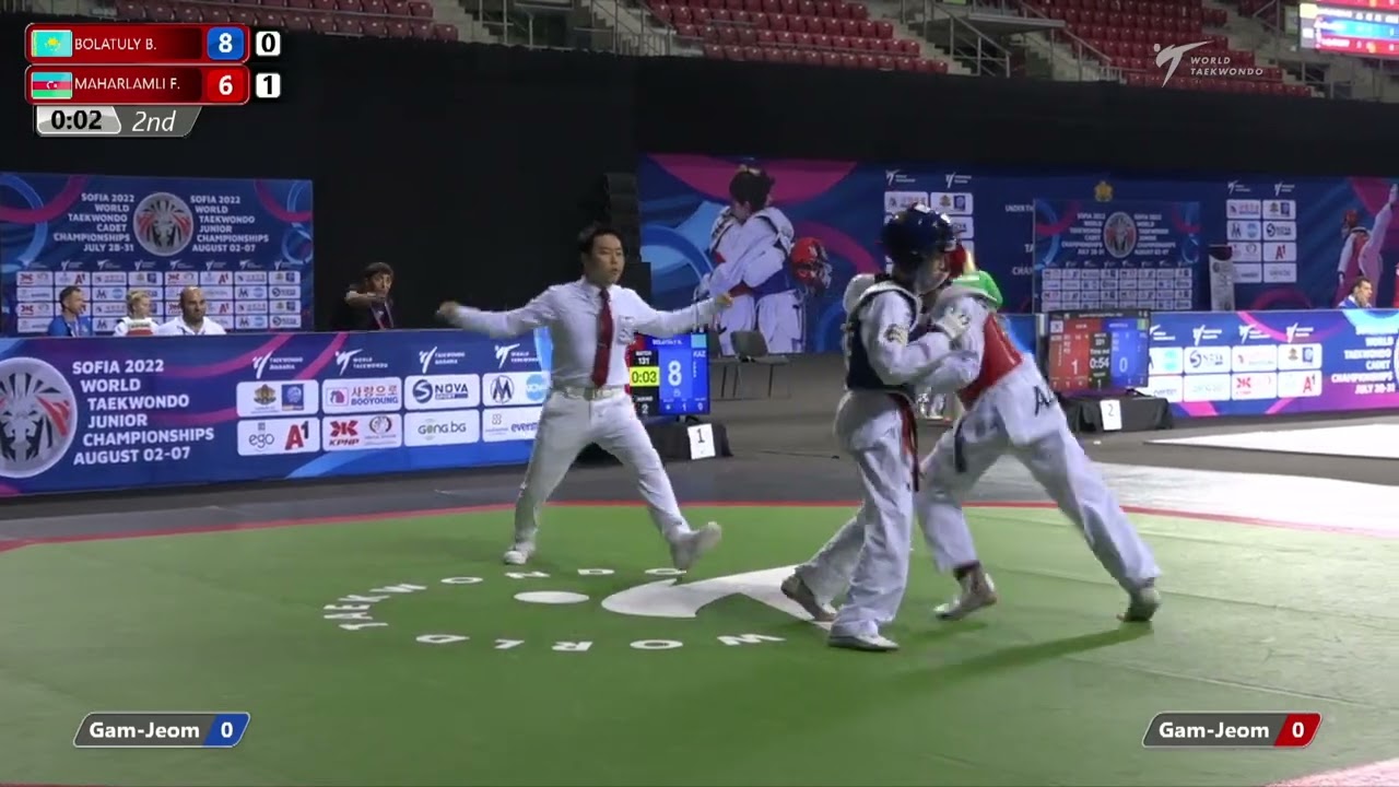 131 Quarter final Boys 45kg KAZ BOLATULY B AZE MAHARLAMLI F