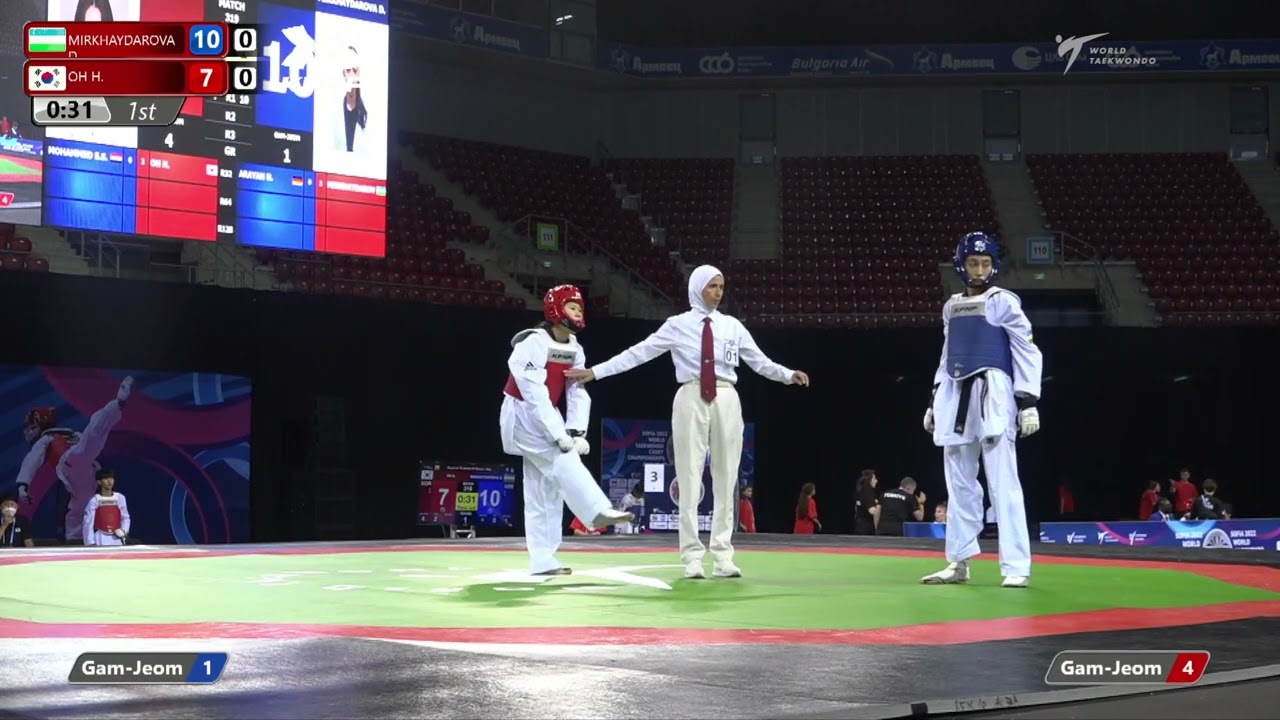 319 R16 Women 44kg UZB MIRKHAYDAROVA D KOR OH H background