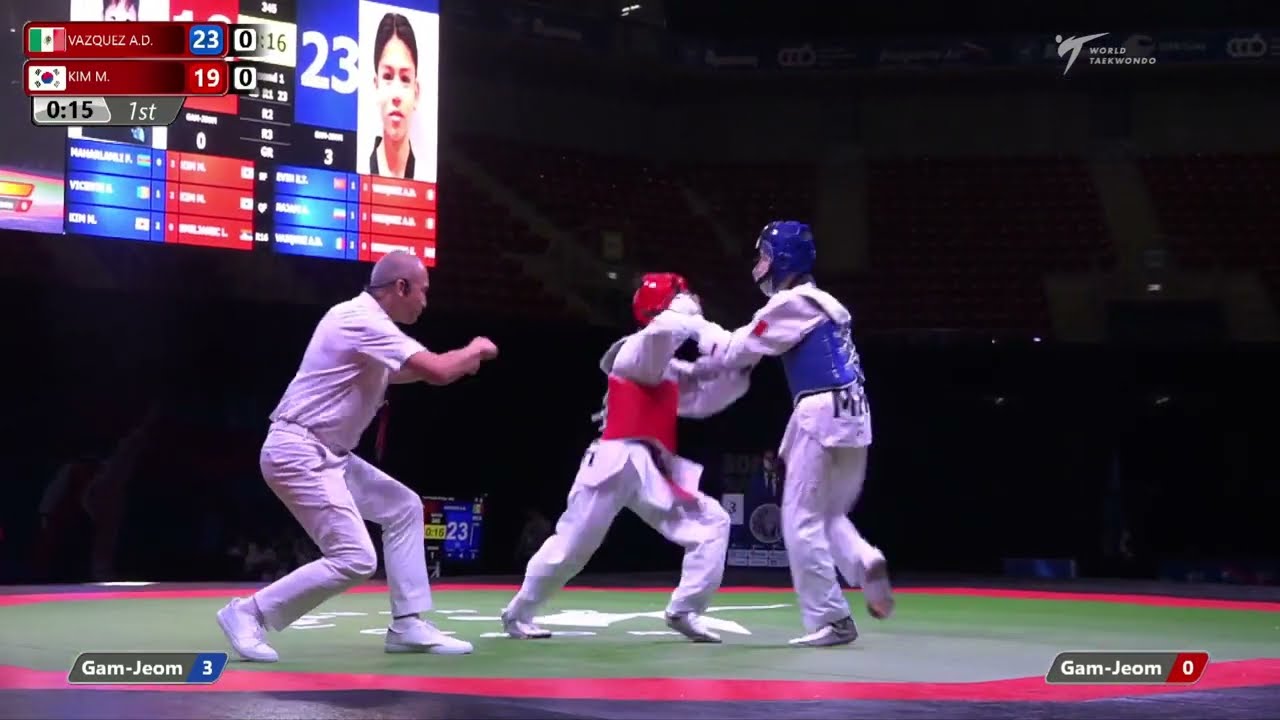 345 F Boys 45kg MEX VAZQUEZ A D KOR KIM M background