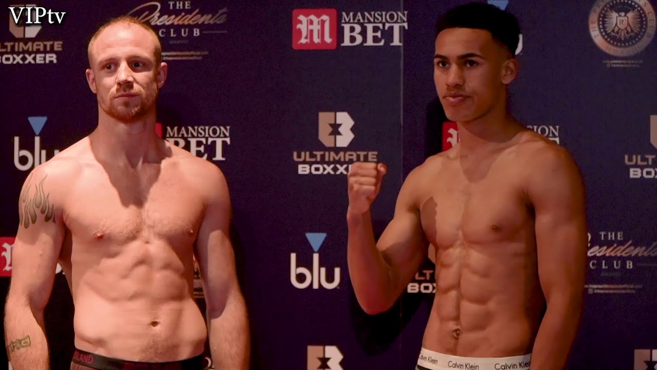 Sean Fennell v Jamie Quinn weigh in Ultimate Boxxer 4 Undercard background