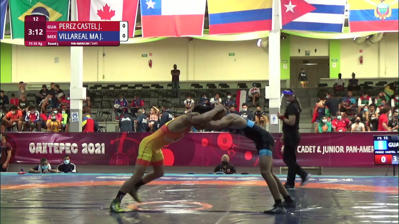 Round 3 FS - 55 kg: J. PEREZ CASTEL (GUA) v. J. VILLAREAL MA (MEX) background