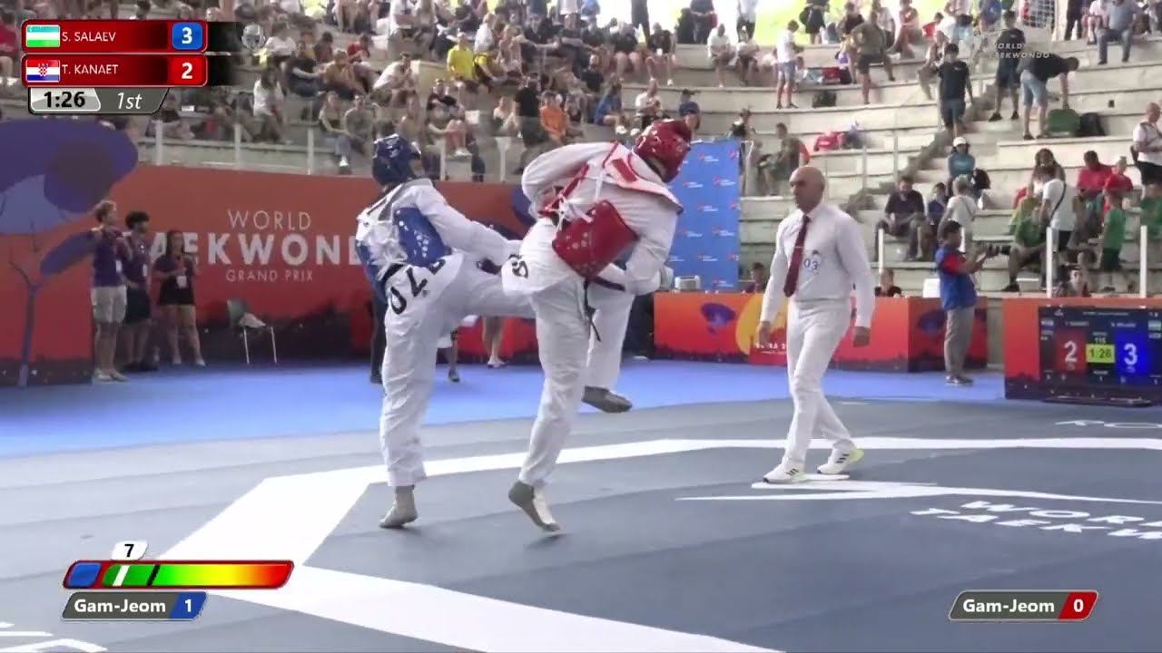 115 M-80kg R-16 SALAEV Shukhrat UZB 🔵 vs 🔴 KANAET Toni CRO I Rome 2022 World Taekwondo GP
