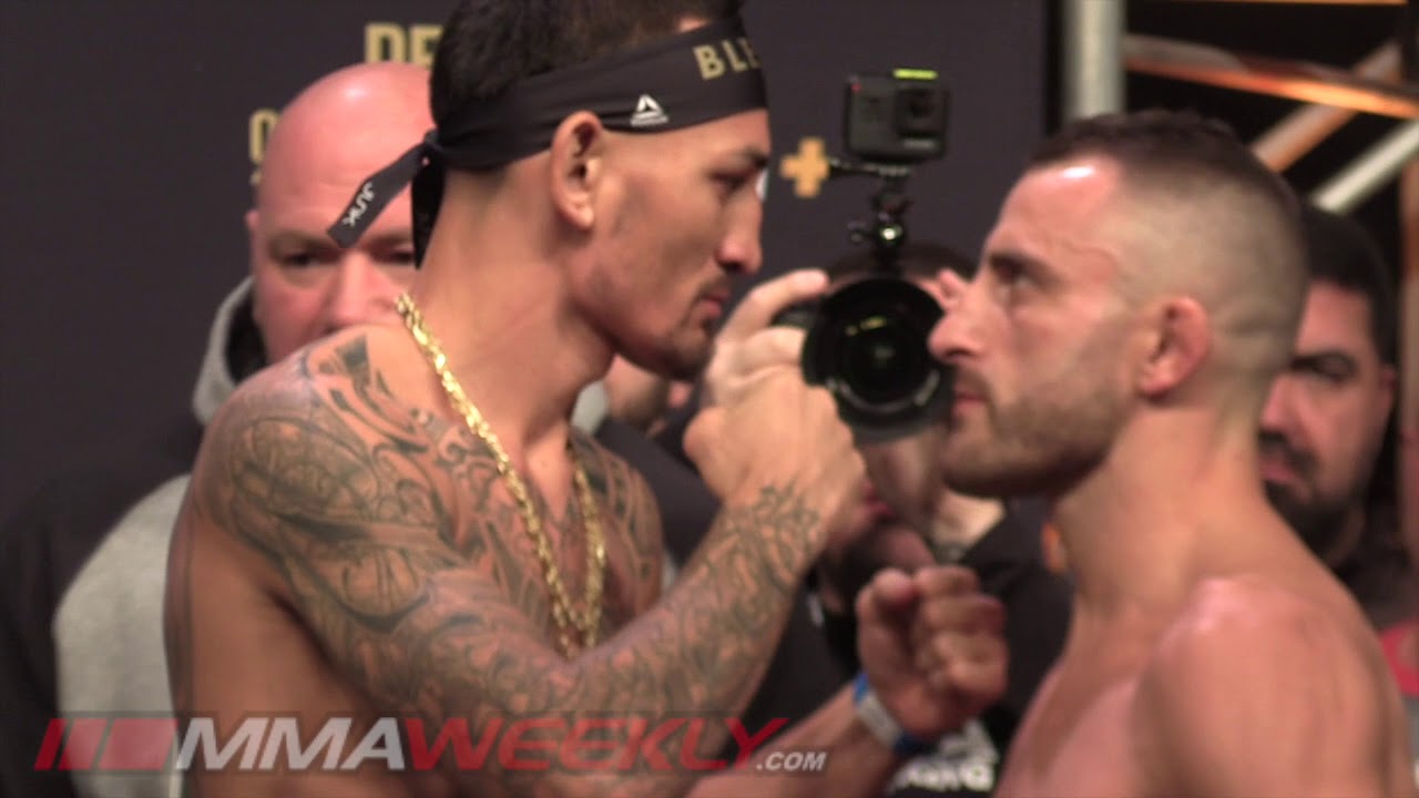 UFC 245 Ceremonial Weigh-Ins: Max Holloway vs Alexander Volkanovski background