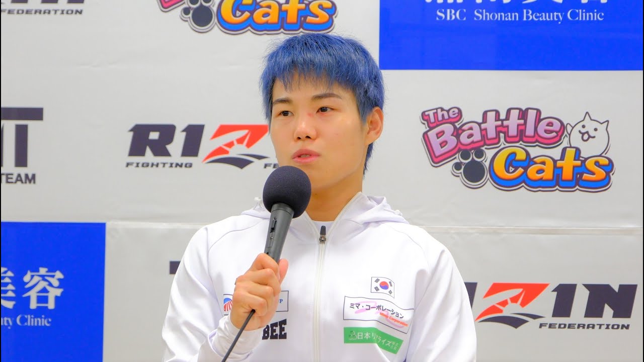 パク・シウ 試合後インタビュー / The Battle Cats presents 超RIZIN / 湘南美容クリニック presents RIZIN.38 background