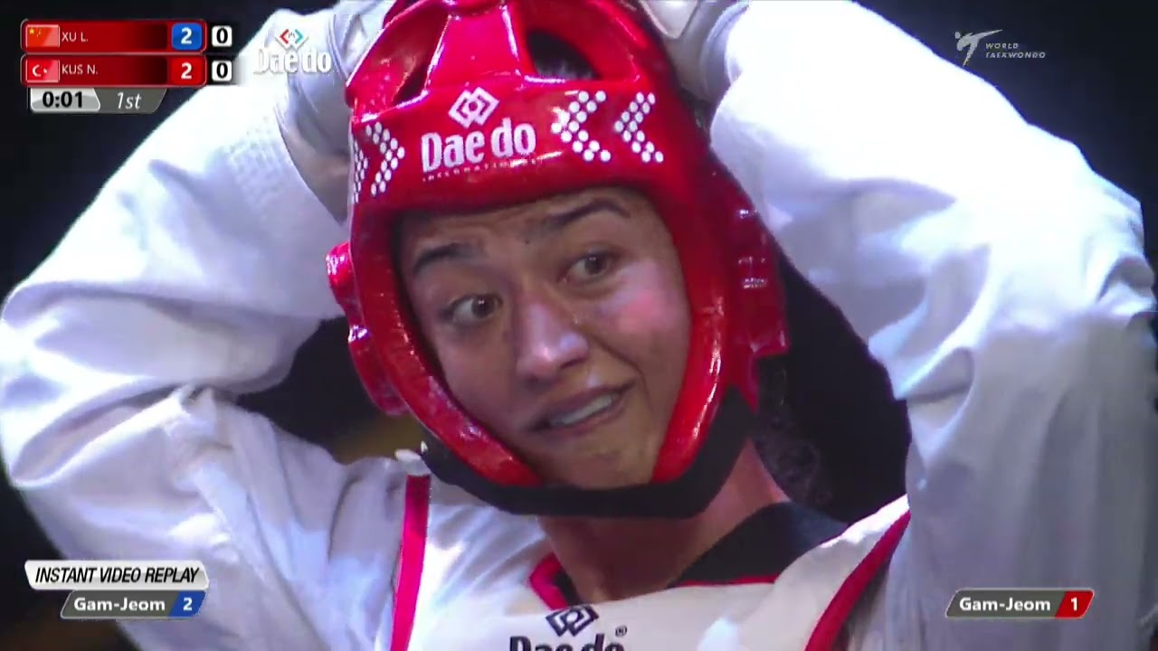 515 W+73kg R-16 XU Lei CHN 🔵 vs 🔴 KUS Nafia TUR I Guadalajara 2022 WT Championships background