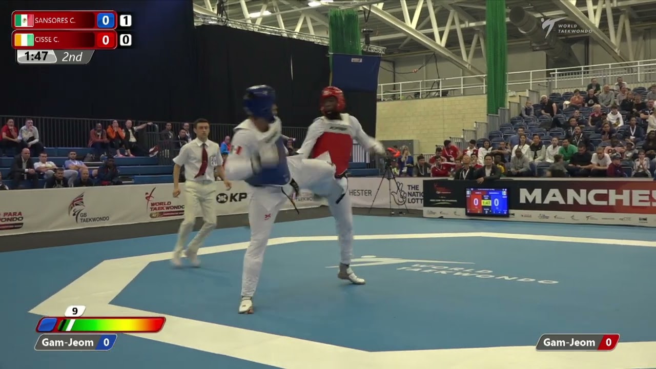 121 QF M+80kg 🔵 SANSORES Carlos MEX vs 🔴 CISSE Cheick sallah CIV I Manchester 2022 WT GP
