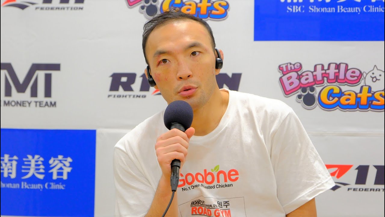 キム・スーチョル 試合後インタビュー / The Battle Cats presents 超RIZIN / 湘南美容クリニック presents RIZIN.38 background