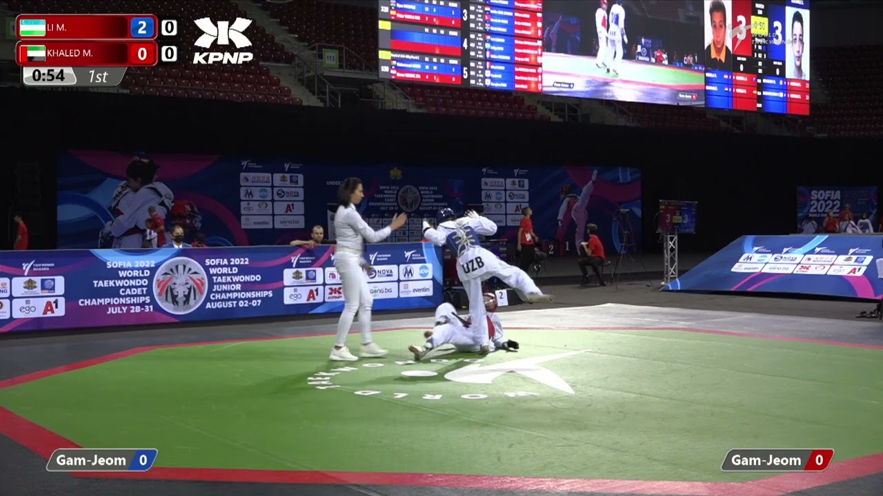 228 R16 Boys 37kg UZB LI M UAE KHALED M