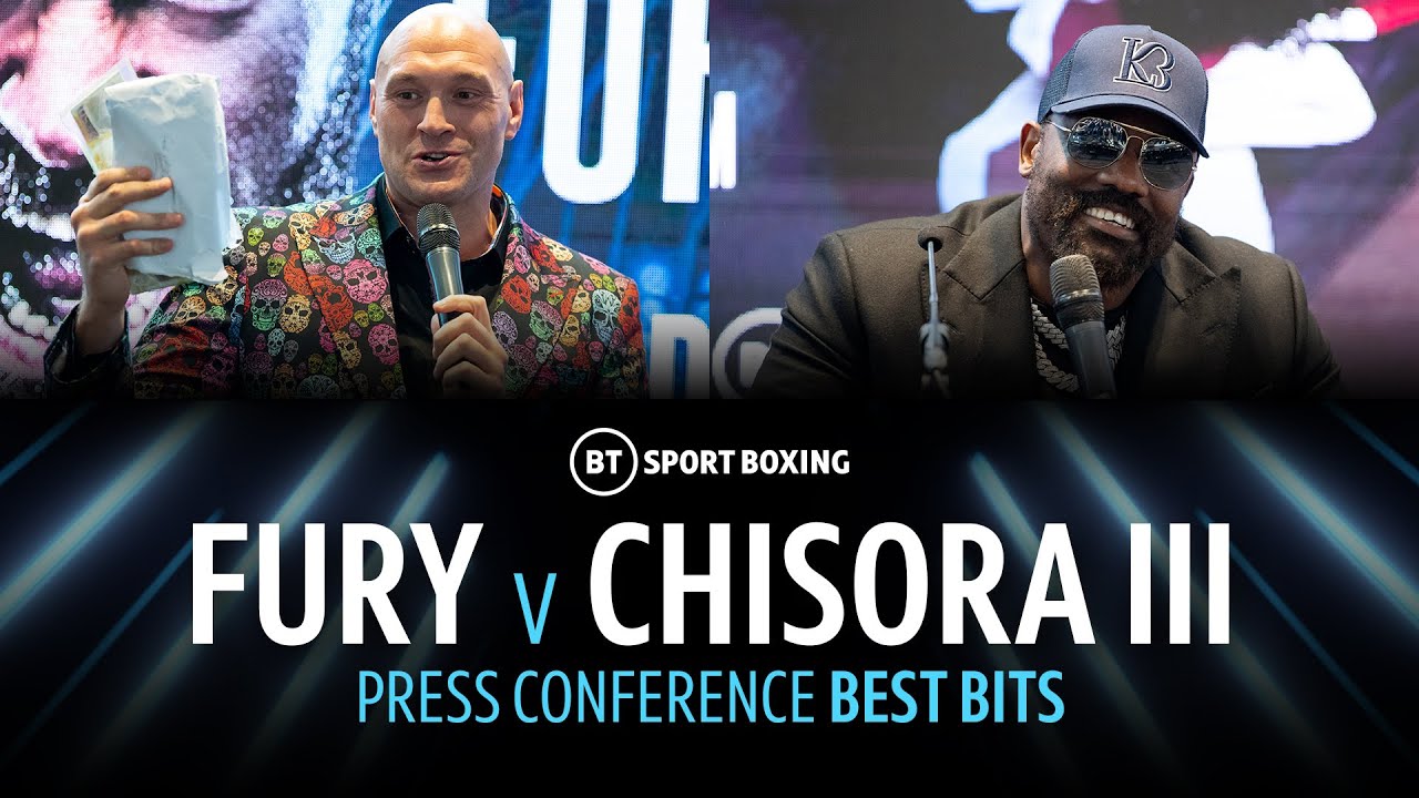 £10k bets, shots at AJ, and why it’s Chisora | Tyson Fury & Derek Chisora press conference best bits background