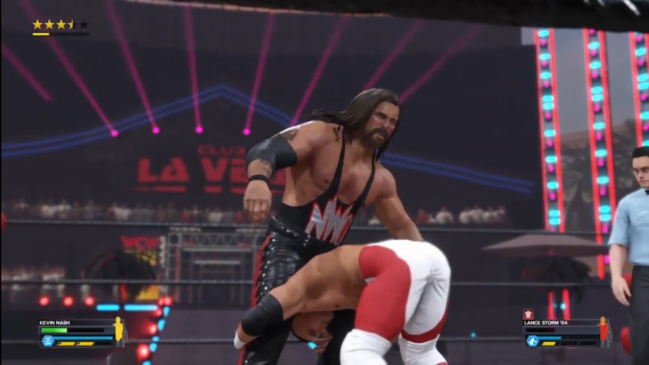 Kevin Nash vs Lance Storm. WCW NItro Club La Viva. WWE 2K23 background