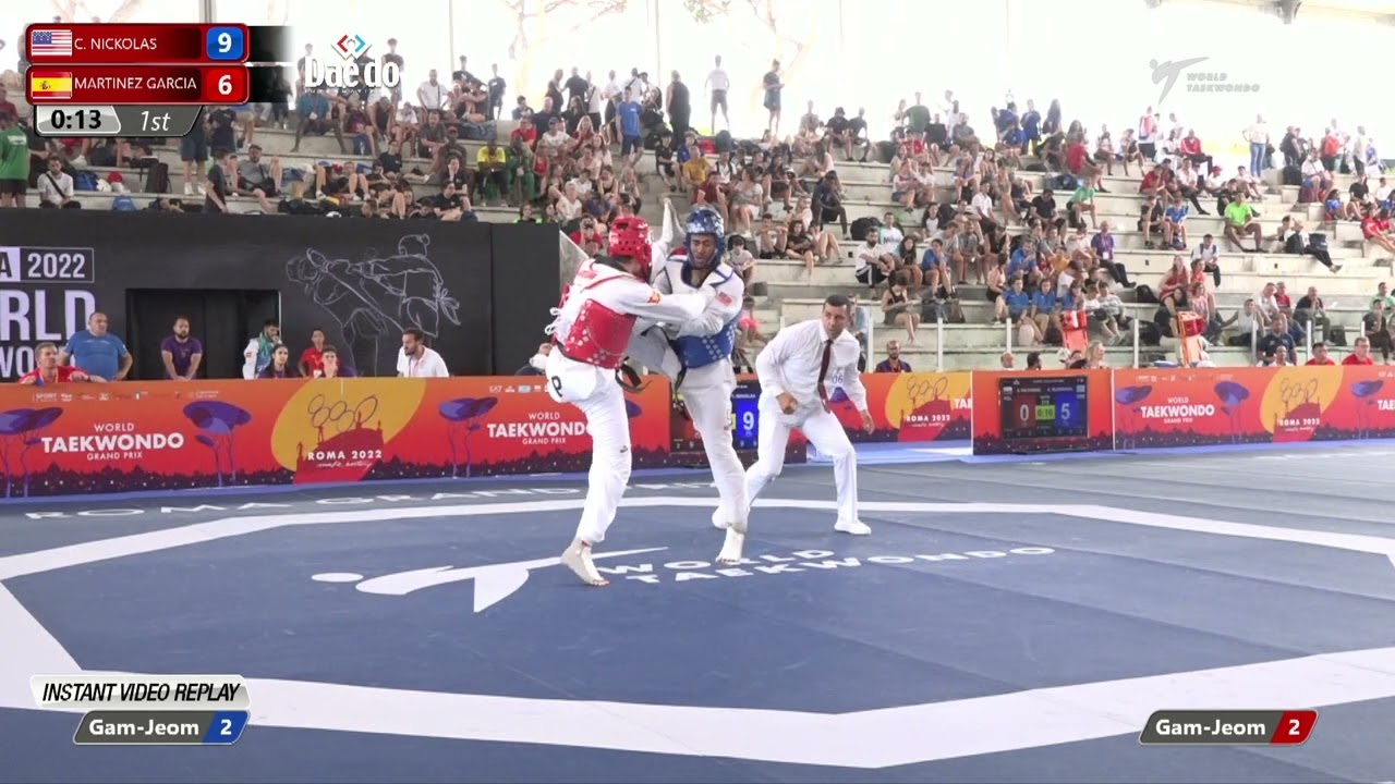 214 M-80kg R-16 NICKOLAS Carl alan USA 🔵 vs 🔴 MARTINEZ GARCIA Raul ESP I Rome 2022 WT GP