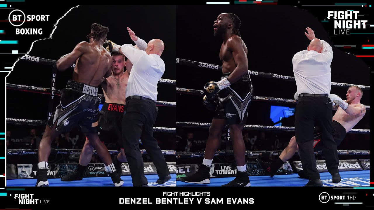 Denzel Bentley v Sam Evans Fight Highlights | Too Sharp! A Brilliant KO For Bentley On Ring Return