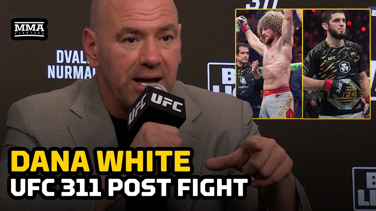 Dana White Reacts To Islam Mahkachev And Merab Dvalishvili's Wins At UFC 311 | MMA Fighting