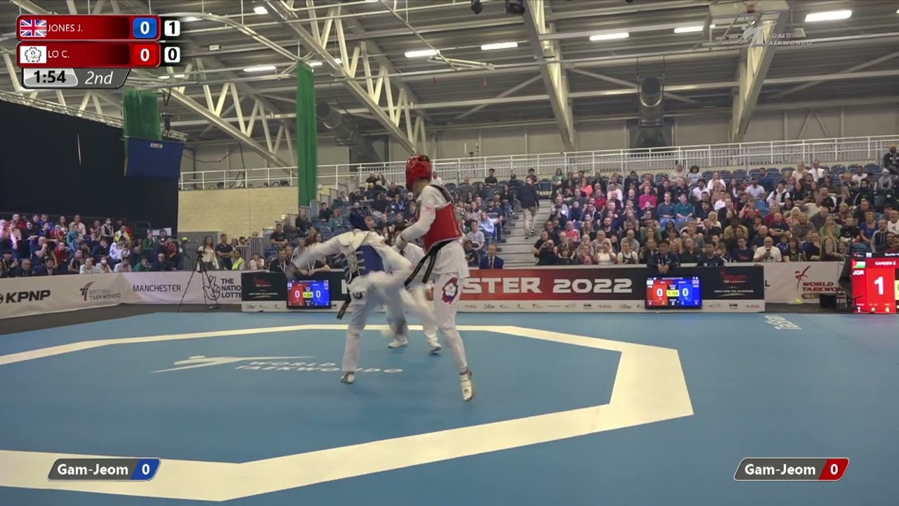122 QF W-57kg 🔵 JONES Jade GBR vs 🔴 LO Chia-ling TPE I Manchester 2022 World Taekwondo GP